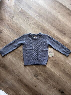 Maximus Rex 2T Cable Knit Crewneck Sweater - Grey